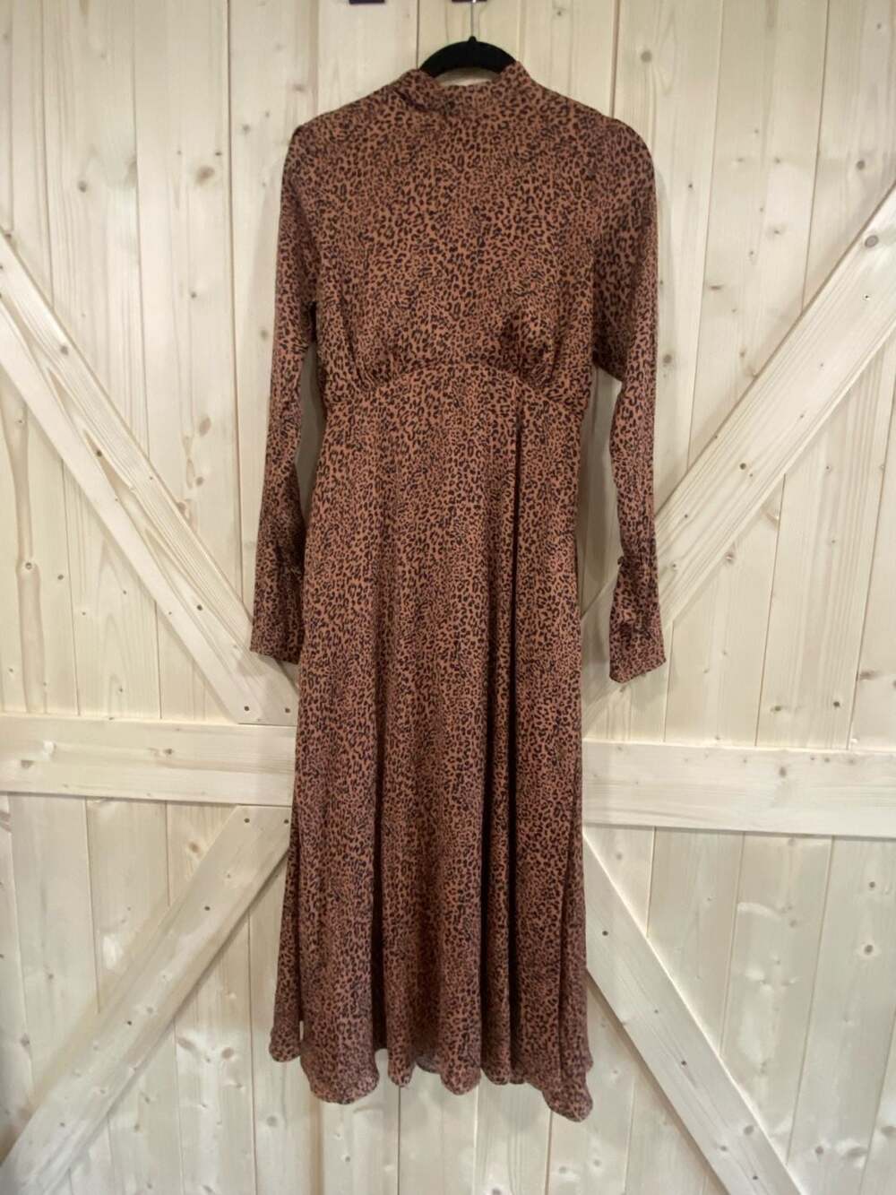 Free People Loveless Leopard Print Midi Dress size 6